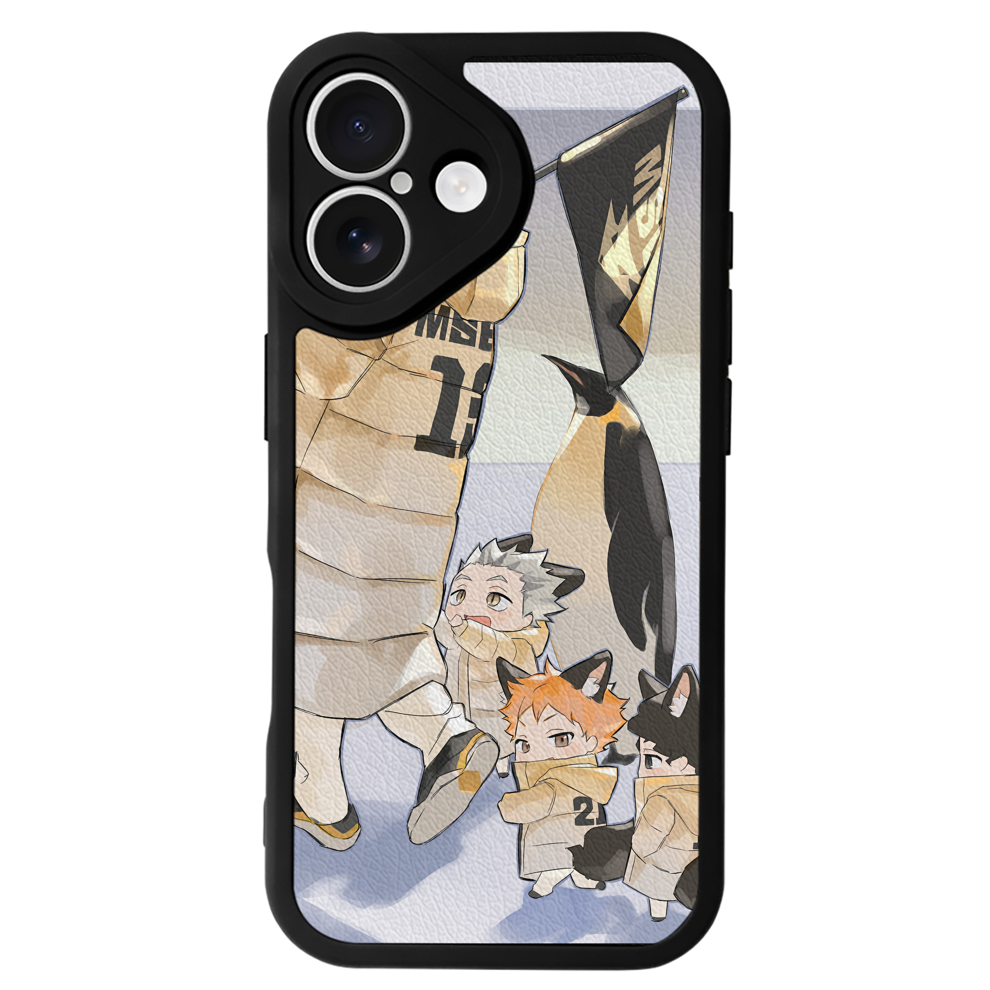 （画像用） ハイキュー!! Haikyu!! 【iPhone 16シリーズ対応】シリコンスマホケース（レザー調） 材質：シリコン